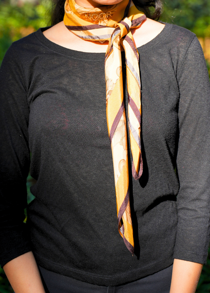 SCARF-OCHRE YELLOW ( 36X36 )