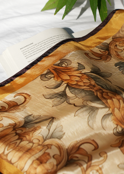 SCARF-OCHRE YELLOW ( 20x20 )