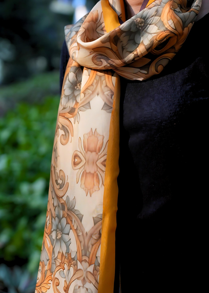 SCARF-OCHRE YELLOW ( 36X36 )