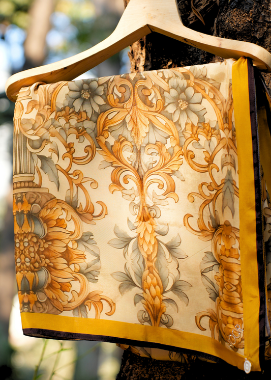 SCARF-OCHRE YELLOW  ( 35X70 )