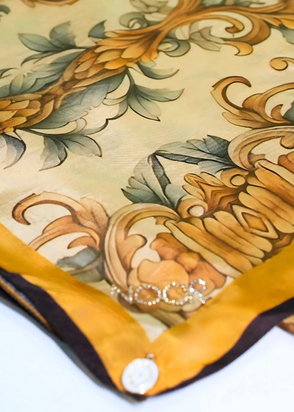 SCARF-OCHRE YELLOW ( 20x20 )