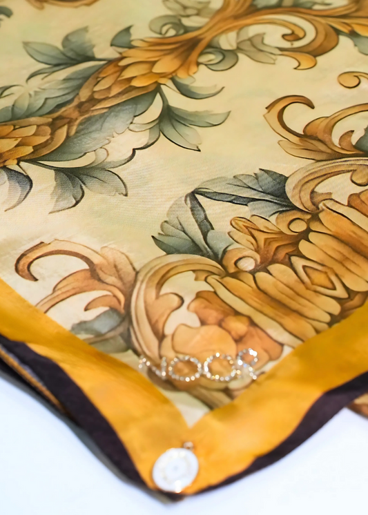 SCARF-OCHRE YELLOW ( 20x20 )