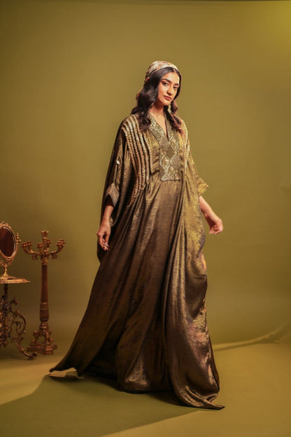 NOORAIN – Burnished Metallic Embroidered Luxury Ensemble