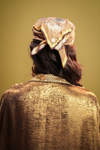 NOORAIN – Burnished Metallic Embroidered Luxury Ensemble
