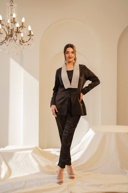 UROOJ  – Commanding Embellished Luxury Blazer Set