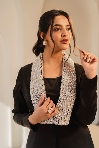 UROOJ  – Commanding Embellished Luxury Blazer Set