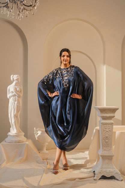 NOURA – Sapphire Silk Artisanal Ensemble