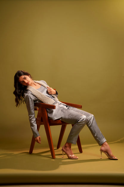 RUHAB – Metallic Tone Luxury Designer Blazer Set